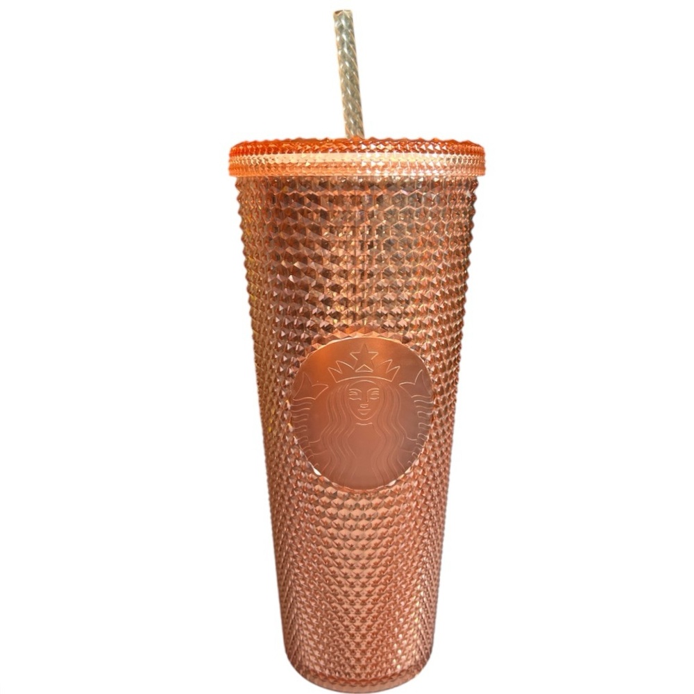 Starbucks Rose Gold Iridescent Studded Tumbler